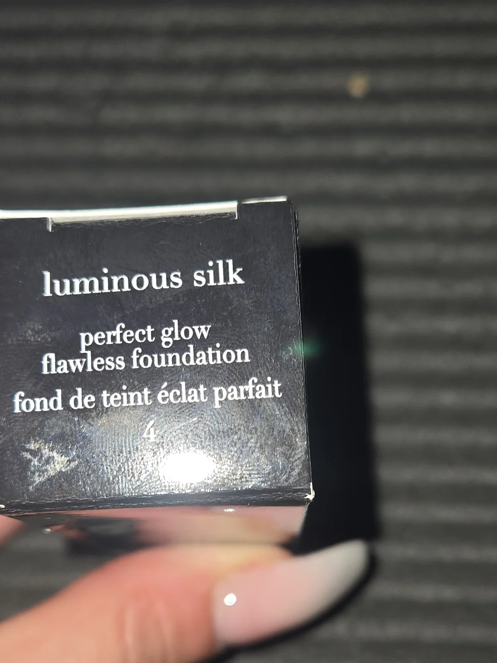 Giorgio Armani Black Foundation Box with White Text